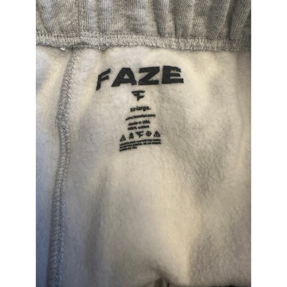 FaZe Clan Heavyweight Organic Cotton Fleece Sweatpants XL Gray Gamer Streetwear - Picture 6 of 8